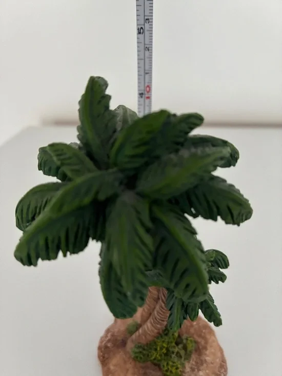 Mini Palm Tree Sculpture - Green Decorative Home Art - Picture 2 of 3